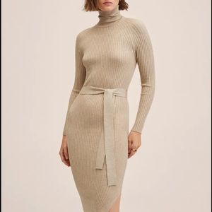 Mango Knit Turtleneck MIDI dress. Size S.